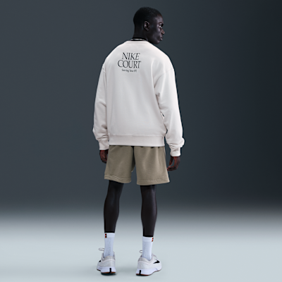 Męska bluza z dzianiny dresowej z okrągłym dekoltem NikeCourt