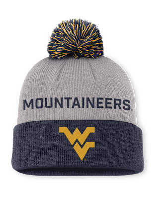 Мужские  West Virginia Primetime Peak Nike College Cuffed Pom Beanie