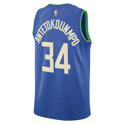 Giannis Antetokounmpo Milwaukee Bucks City Edition 2023/24 Men's Nike Dri-FIT NBA Swingman Jersey