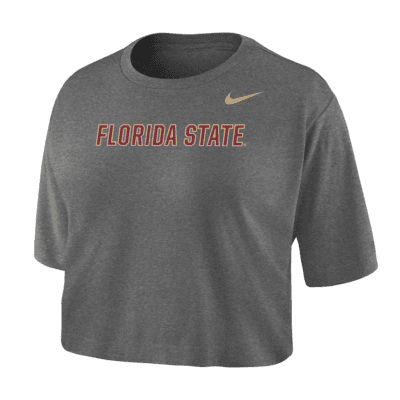 Playera cropped para mujer Nike College Dri-FIT (Florida State). Nike.com