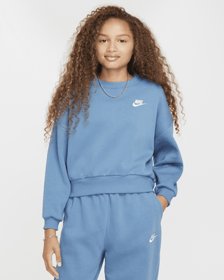 Детский свитшот Nike Sportswear Club Fleece Girls' Boxy Crew-Neck