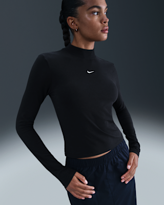 Женская футболка Nike Sportswear Chill Knit Slim Long-Sleeve Mock-Neck