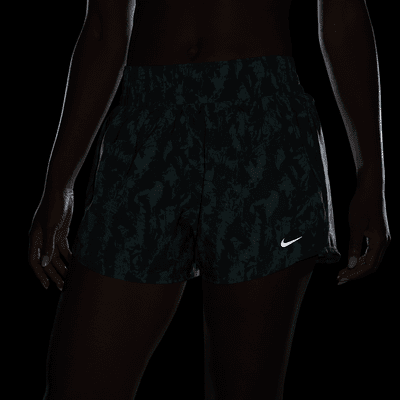 Shorts Dri-FIT estampados de tiro alto de 8 cm con forro de ropa interior para mujer Nike One