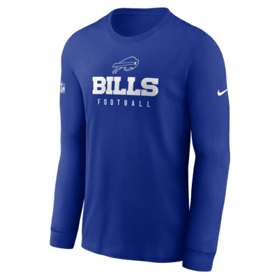 Men's Nike Royal Buffalo Bills Sideline Coach Chevron Lock Up Long