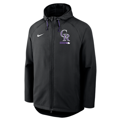 Colorado Rockies Authentic Collection Men's Nike Therma-FIT MLB Full-Zip Hooded Jacket