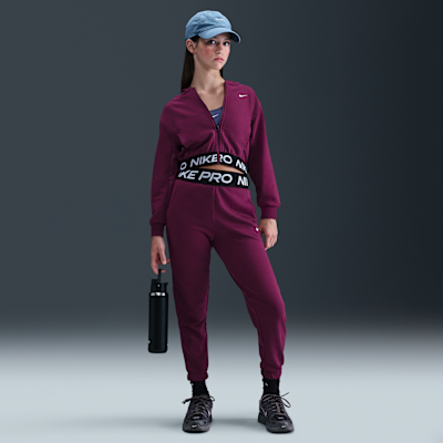 Felpa con cappuccio e zip a tutta lunghezza Dri-FIT Nike Pro Fleece – Ragazza