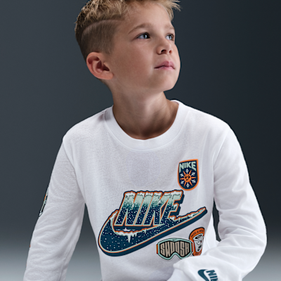 Playera de manga larga Snow Day para niños talla pequeña Nike