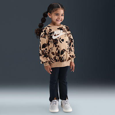 Nike Toddler Floral Camo Crew and Leggings Set