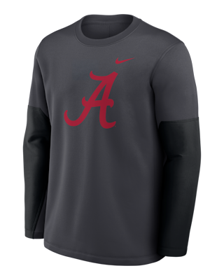 Мужская футболка Alabama Sideline Coach Nike Therma-FIT College Long-Sleeve