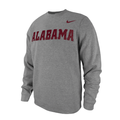 Alabama Club Fleece Men's Nike College Crew-Neck Sweatshirt. Nike.com
