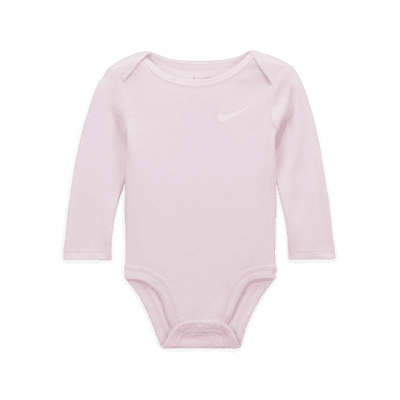 Nike Essentials Baby (0-9M) 3-Pack Long Sleeve Bodysuits