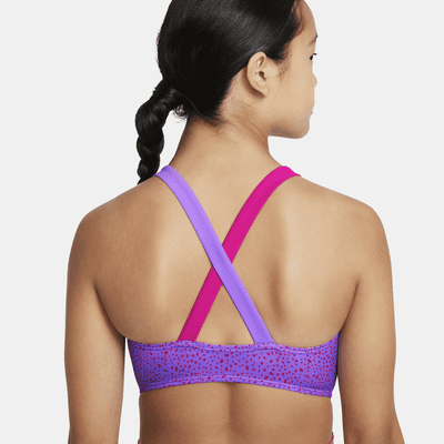 Monokini de espalda cruzada para niñas talla grande Nike Water Dots