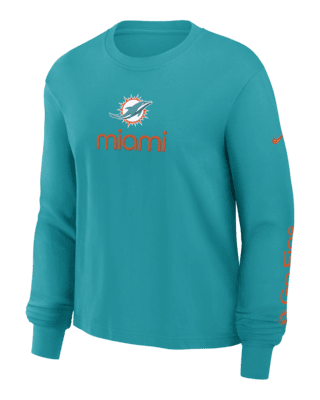 Женская футболка Miami Dolphins Boxy Nike NFL Long-Sleeve