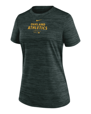 Женская футболка Oakland Athletics Authentic Collection Practice Velocity Nike Dri-FIT MLB