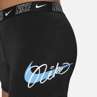 Conjunto de shorts y bikini de espalda deportiva para niña talla grande Nike Swim Logo Tape