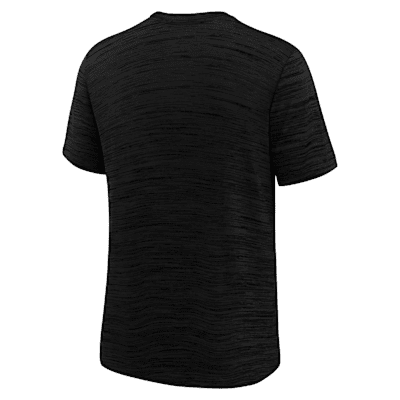 Playera Nike Dri-FIT de la NFL para niños talla grande Carolina Panthers Sideline Velocity