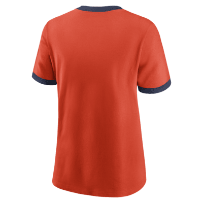 Playera Nike de la MLB Ringer para mujer Houston Astros City Connect