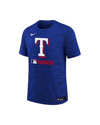 Детская футболка Texas Rangers Authentic Collection Velocity Big Kids’ Nike Dri-FIT MLB