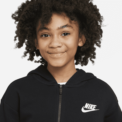 Nike Sportswear Club Fleece Older Kids' (Girls') Full-Zip Hoodie. Nike AU