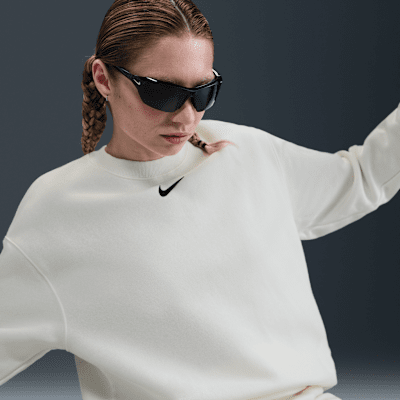 Sweatshirt i oversized-passform med rund hals Nike Sportswear Phoenix Fleece för kvinnor