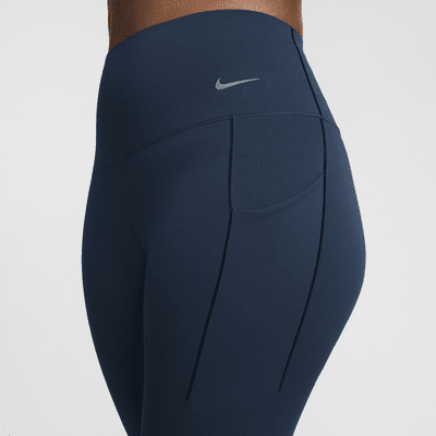 Shorts de ciclismo con bolsillos de 20 cm de tiro alto y media sujeción para mujer Nike Universa