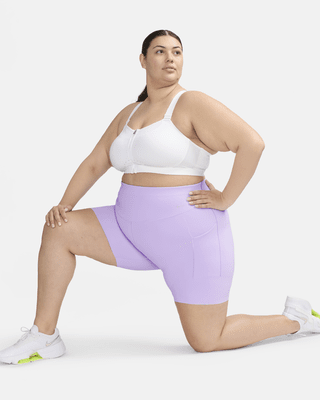 Женские шорты Nike Universa Medium-Support High-Waisted 8" Biker Shorts with Pockets (Plus Size)