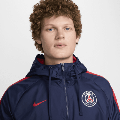 Tuta da calcio in tessuto con cappuccio Nike Paris Saint-Germain – Uomo