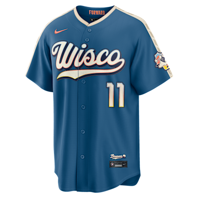 Jackson Chourio Milwaukee Brewers City Connect Men's Nike MLB Stadium Jersey from Nike - $200
