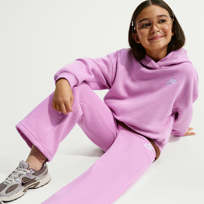 Nike Sportswear Club Fleece Girls' Wide-Leg Trousers