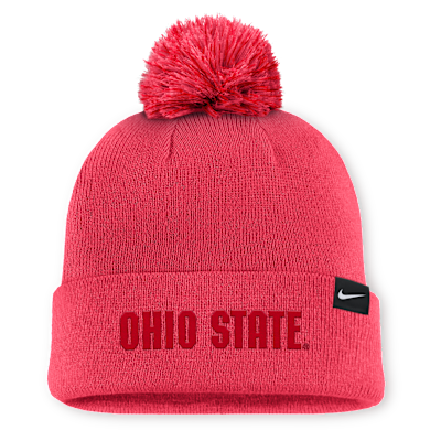 Ohio State Primetime Campus Toned Men's Nike College Cuffed Pom Beanie