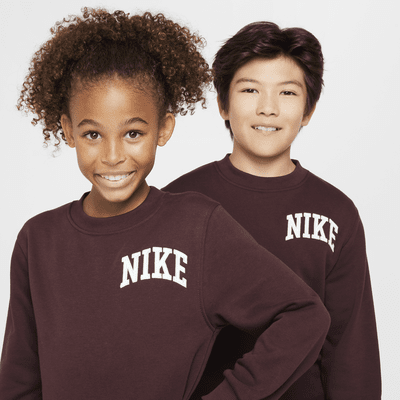 Nike Sportswear Club Big Kids' French Terry Crew-Neck Sweatshirt