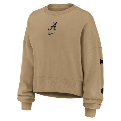 Sudadera de cuello redondo sin cierre universitaria Nike para mujer Alabama Phoenix 2-Hit