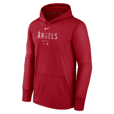 Los Angeles Angels Authentic Collection Practice Men's Nike Therma MLB Pullover Hoodie