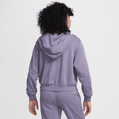 Sweat à capuche en molleton à zip et coupe ample Nike Sportswear Chill Terry pour femme