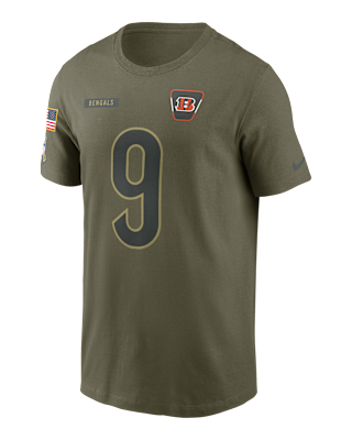 Мужская футболка Joe Burrow Cincinnati Bengals Salute To Service Men’s Nike NFL