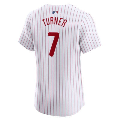 Jersey Nike Dri-FIT ADV de la MLB Elite para hombre Trea Turner Philadelphia Phillies