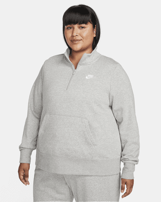 Женский свитшот Nike Sportswear Club Fleece 1/2-Zip (Plus Size)