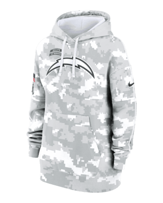 Женское худи Los Angeles Chargers Salute to Service Primary Edge Club Nike NFL Pullover Hoodie