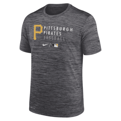 Men's Pittsburgh Pirates Nike Black Velocity 3/4-Sleeve Raglan T-Shirt
