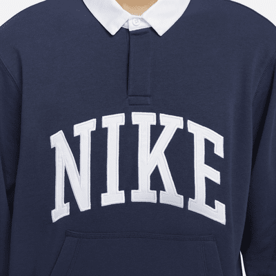 เสื้อโปโลฟลีซแขนยาวผู้ชาย Nike Club Fleece