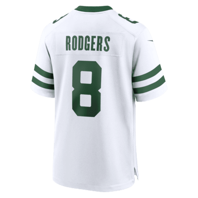 Jersey de fútbol americano Nike de la NFL Game para hombre Aaron Rodgers New York Jets