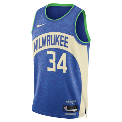 Nike Men's Milwaukee Bucks City Edition Swingman Shorts
