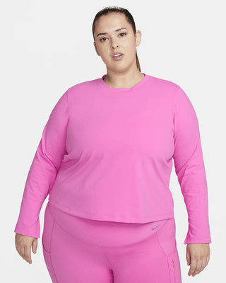 Женские  Nike One Fitted Dri-FIT Long-Sleeve Top (Plus Size)