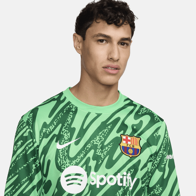 FC Barcelona 2024/25 Stadium Goalkeeper Men's Nike Soccer Replica Long-Sleeve Jersey