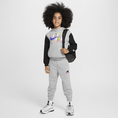 Conjunto de dos piezas de sudadera sin cierre para niños talla pequeña Nike Sportswear "Express Yourself"