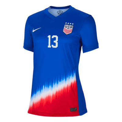 Jersey de fútbol Nike Dri-FIT del USWNT visitante 2024 Stadium para mujer Alex Morgan