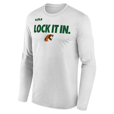 Florida A&M 2026 On-Court Bench Men's Nike Dri-FIT College Long-Sleeve T-Shirt
