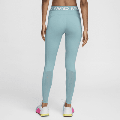 Leggings a vita media con inserti in mesh Nike Pro – Donna