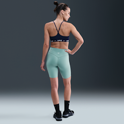 Shorts de ciclismo de tiro alto de 20 cm sin costura frontal para mujer Nike Universa