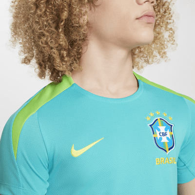 Brazil Strike Big Kids' Nike Dri-FIT Soccer Short-Sleeve Knit Top